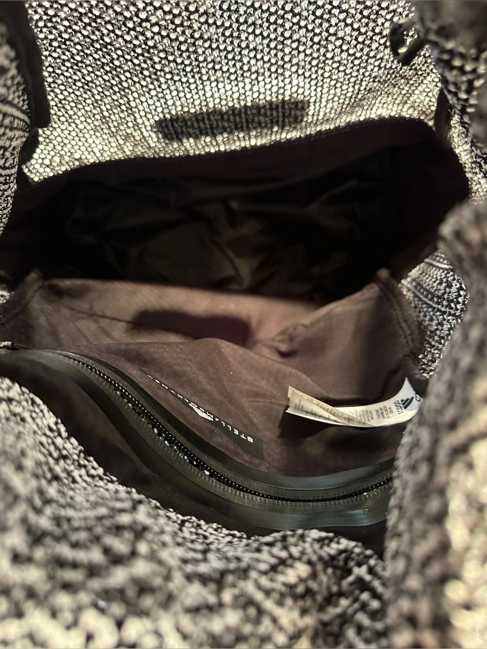 Stella McCartney for Adidas Vegan Leather Trimmed Knit Backpack